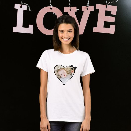 T-shirt Personnalisé Un Coeur Photo D'Une Sorte
