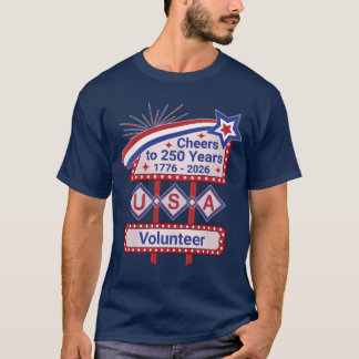 T-shirt Personnalisé USA 250 - Marquee Rétro Patriotique