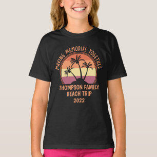 T-shirt Personnalisé Vacances en famille Été Réunion Plage