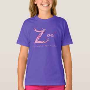 T-shirt personnalisé Z signification pour filles Z