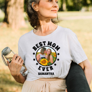 T-shirt Personnalisée Meilleure maman Jamais Photo Fête de