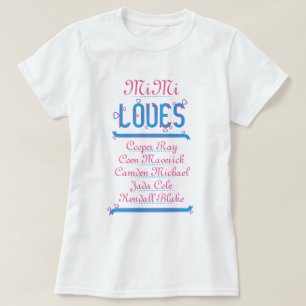 T-shirt PERSONNALISÉE MiMi AIME ses petits-enfants