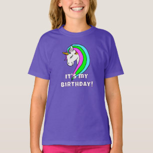 T-shirt Personnalisée Rainbow Unicorn Girl
