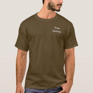 T-shirt Personnaliser Avec Vos Initiales Mocha Brown