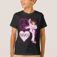 Personnaliser de fille de karaté d'amour de paix