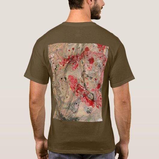 T-shirt Personnaliser de Modèle couleur Brown Art Abstrait (Dos)