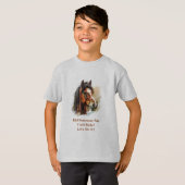 T-shirt Personnaliser du Cheval des enfants (Devant entier)