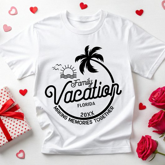 T-shirt Personnaliser Famille Vacation 2025 Famille Groupe