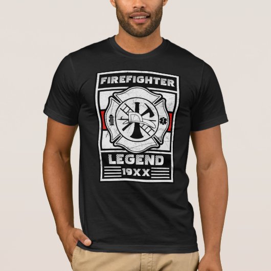 T-shirt Personnaliser Firefighter Legend Custom Firefight (Devant)