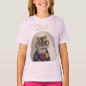 T-shirt Personnaliser Fun Chill Tiger (Devant)