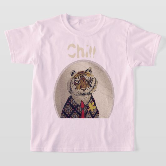 T-shirt Personnaliser Fun Chill Tiger (Poser)
