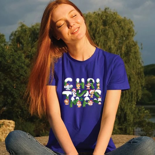 T-shirt Personnaliser Funny Noël Alphabet sauvage Animal s