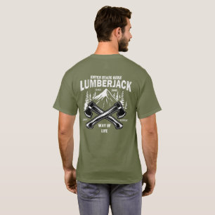 T-shirt Personnaliser Haches Croisées De Bûcheron Mode De
