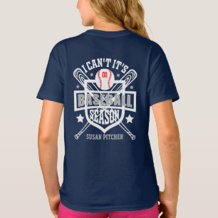 T-shirt Personnaliser Je ne peux pas son baseball Saison N