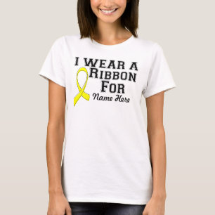 T-shirt Personnaliser je porte un ruban jaune