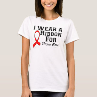 T-shirt Personnaliser je porte un ruban rouge