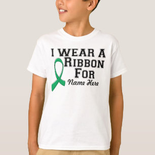 T-shirt Personnaliser je porte un ruban vert émeraude