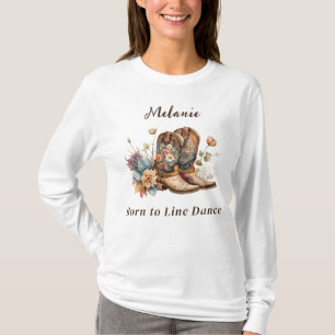 T-shirt Personnaliser la danse de la ligne Boho de l'Ouest