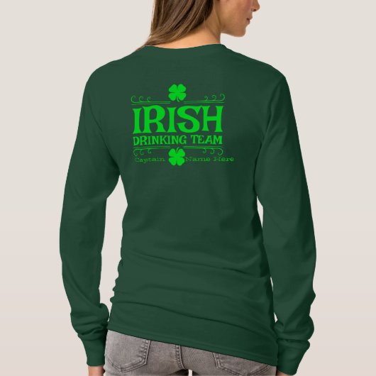 T-shirt Personnaliser l'équipe de boisson irlandaise St. P (Dos)