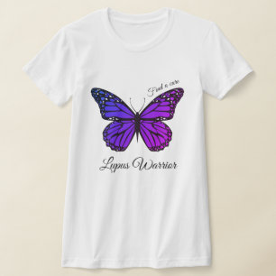 T-shirt Personnaliser Lupus Support Joli Papillon Violet