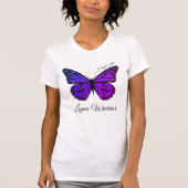 T-shirt Personnaliser Lupus Support Joli Papillon Violet (Devant)