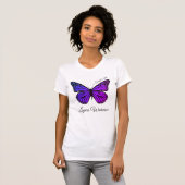 T-shirt Personnaliser Lupus Support Joli Papillon Violet (Devant entier)
