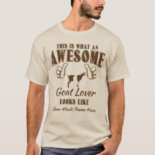 T-shirt PERSONNALISER Magnifique Goat Lover LaMancha Chèvr