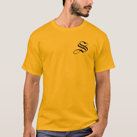 T-shirt Personnaliser Monogram S Gold (Devant)