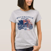 T-shirt Personnaliser Motorcycle Route 66 États-Unis Drape (Devant)