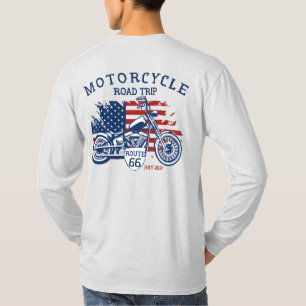 T-shirt Personnaliser Motorcycle Route 66 États-Unis Drape