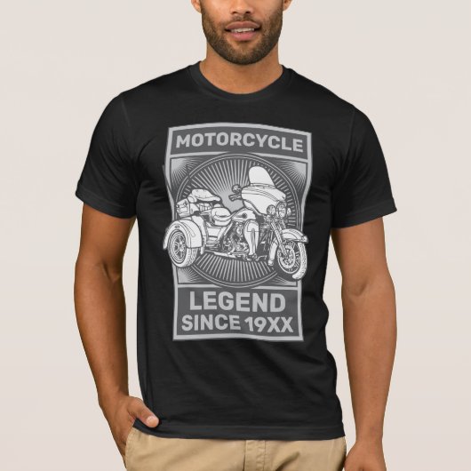 T-shirt Personnaliser Motorcycle Trike Custom Biker Legend (Devant)