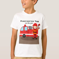 Personnaliser Red Fire Engine Firefighter Tom