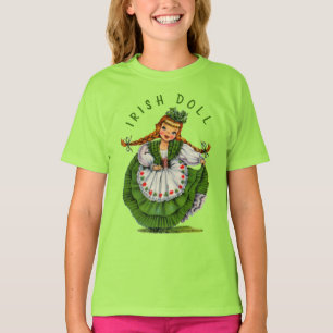 T-shirt Personnaliser Retro Irish Doll Logo Jour de la Sai