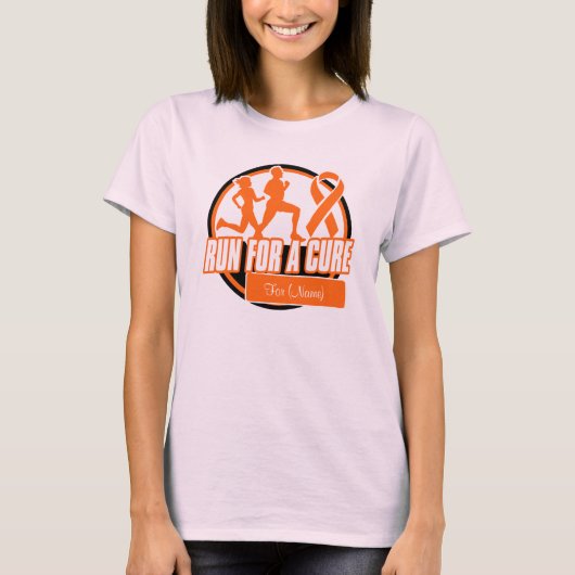 T-shirt Personnaliser Run For a Cure - Leukemia (Devant)