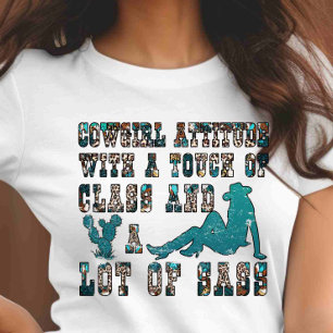 T-shirt Personnaliser sur la cow-girl du Cheval Dorsal