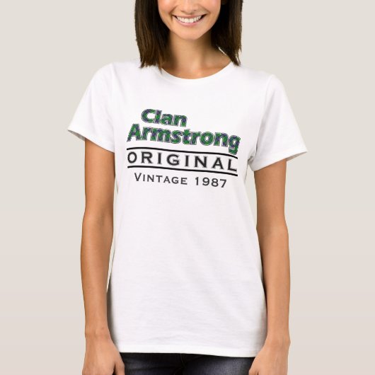 T-shirt Personnaliser vintage d'Armstrong de clan votre (Devant)