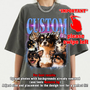 T-shirt PERSONNALISER VOTRE propre animal de compagnie 90s