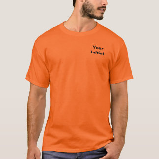 T-shirt Personnalisez avec votre initiale orange