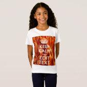 T-Shirt Personnalisez ceci avec Keep Calm et Sizzling Baco (Devant entier)