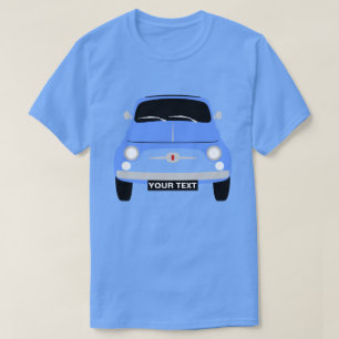 T-shirt Personnalisez le classique Vintage Blue Fiat 500