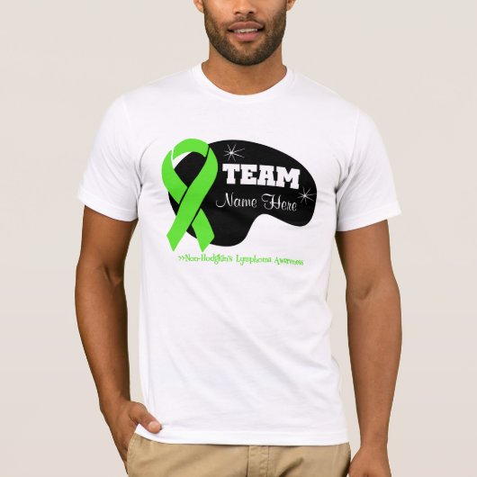 T-shirt Personnalisez le nom d'équipe - lymphome non (Devant)