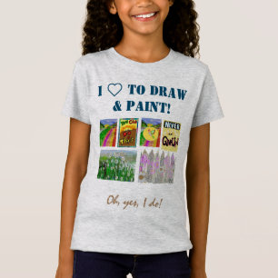 T-Shirt Personnalisez le panneau 5 photos et le Modèle de