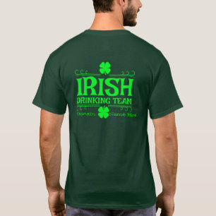 T-shirt Personnalisez l'équipe de boisson irlandaise de la