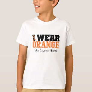 T-shirt Personnalisez-moi portent la leucémie orange de