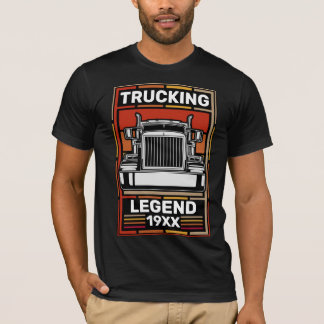 T-shirt Personnalisez Retro Trucker Legend Semi Truck Driv
