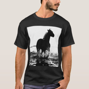 T-shirt Personnalisez Runtime Horse Pop Art Modèle tendanc
