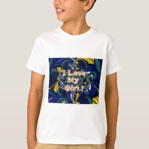 T-shirt Personnalisez votre amour Infinité : J'aime ma fil