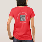T-shirt Personnalisez votre QR Code Scan Info Texte T-shir (Dos)