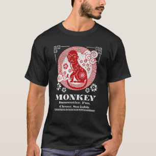 T-shirt Personnalité chinoise du singe Zodiaque