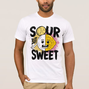 T-shirt Personnalité Citron Drôle Sucrée Mais Acide Pun